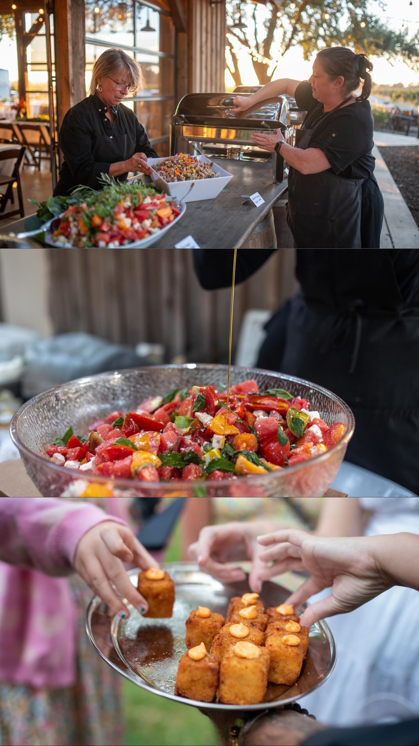 Shef Madres Catering preparing and serving fresh seasonal cuisine at events throughout the Greater Sacramento region.
